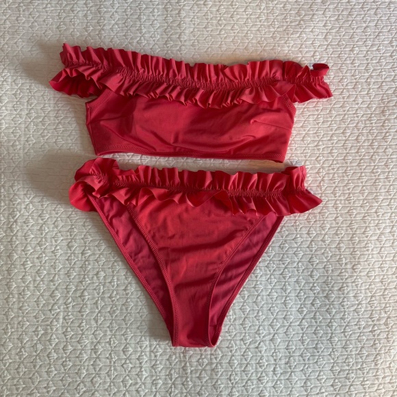 H&M Other - H&M Women's Ruffled Pink Bikini Set